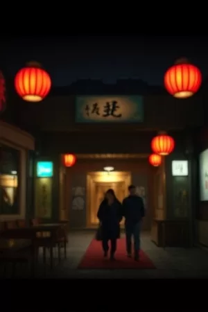 迟到的樱花季封面：校服少年站在落满花瓣的坡道上